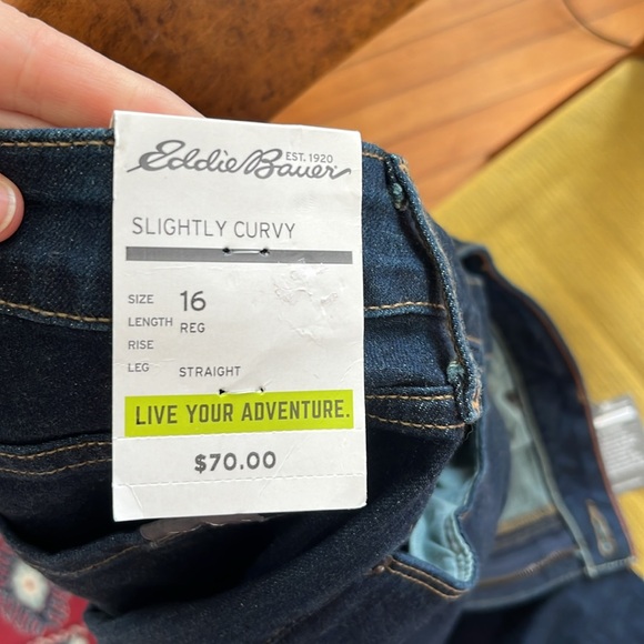 Eddie Bauer, size 16 regular, dark denim - Picture 5 of 6